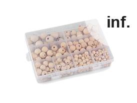 Set of Wooden Beads in a Box