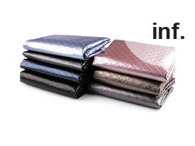 Metallic heat-sealed stitching for clothing, bags, accessories