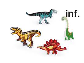 Iron-on patch, dinosaur 