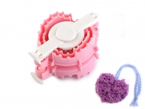 Pom Pom Loom Heart 4.3x6.2 cm