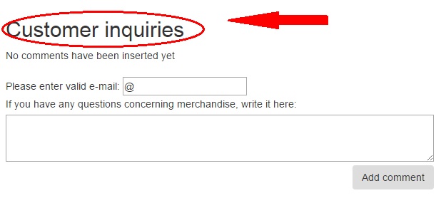 customer inquiries