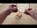 Wooden circle stand, double-sided, 6x8 cm