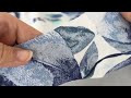 Cotton fabric / canvas, leaves, width 220 cm