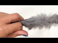 Round tufted clothing/decorative fur, animal pattern, width 4.5 cm