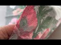 Cotton fabric / table runner, poppy 