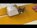 Overlock presser foot with side cut