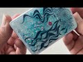Cosmetic mirror with liquid glitter, girl