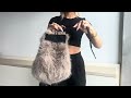 Fur backpack 27x30 cm