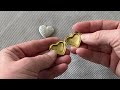 Decorated stainless steel heart locket Ø29 mm