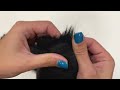 Clothing fur with loops on the hood, length 68 cm