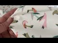 Cotton Fabric / Canvas, Bird