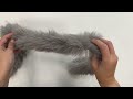 Clothing / Decorative Fur Trim to sew-on, round, width 7 cm